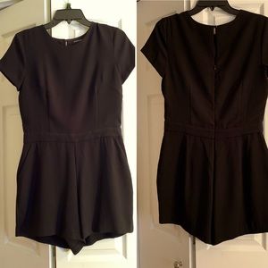 Banana Republic- Short Sleeve Black Romper